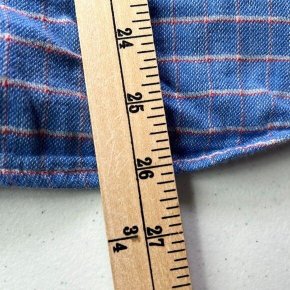 Levis Long Sleeve Button Up Shirt Blue Plaid Slim Fit Medium Mens Medium * - Picture 9 of 10